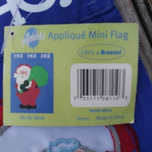 Santa Applique Mini Garden Flag - Picture 3 of 4